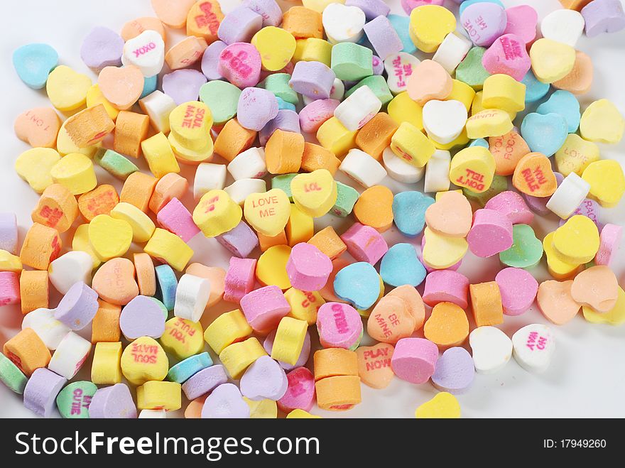 Valentine's day candies and letters