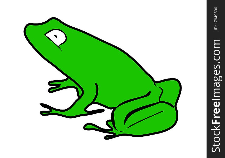 Frog of the green colour symbol. Frog of the green colour symbol