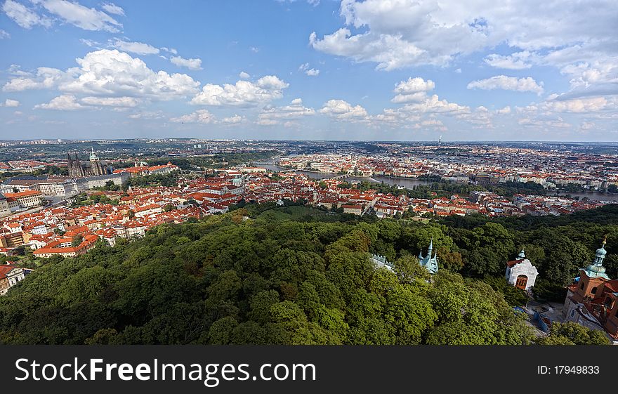 Prague viewed from Petrinska rozhledna tower. Prague viewed from Petrinska rozhledna tower