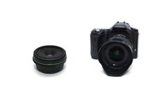 DSLR Camera With Lens Royalty Free Stock Photography