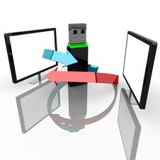 Computer Flash Drive Royalty Free Stock Images