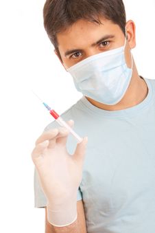 Medical Syringe In Hands Royalty Free Stock Photo Medical Syringe In Hands Royalty Free Stock Photo