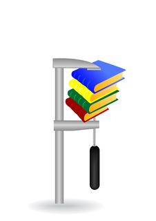 Illustration Of The Book Clamped By A Clip Stock Images Illustration Of The Book Clamped By A Clip Stock Images