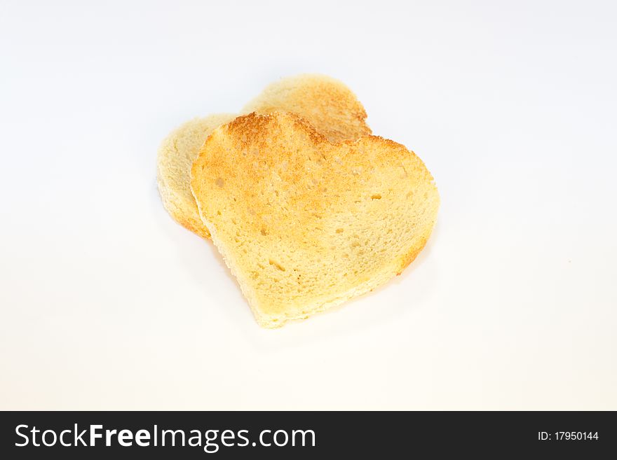 Valentine Toast. Breakfast for lovers.