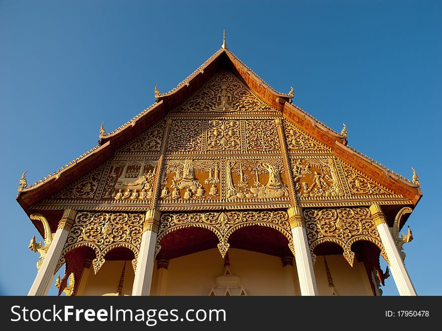 Temple roof in Laos styles