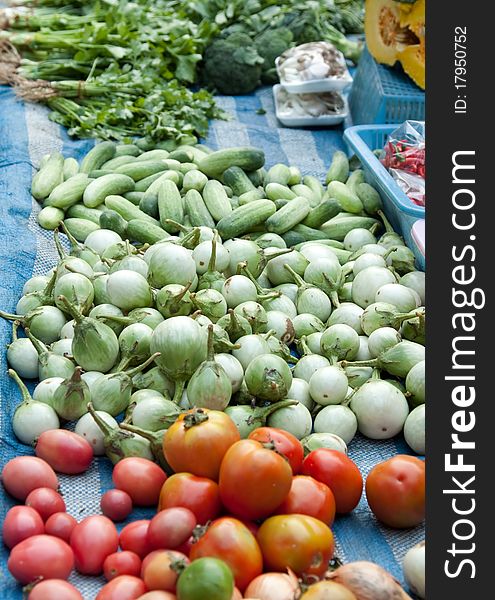 Many kind of vegetable in local fresh market. Many kind of vegetable in local fresh market