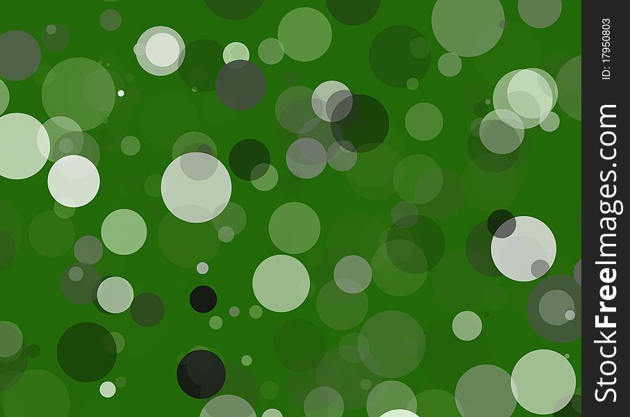 Abstract circles on green background. Abstract circles on green background