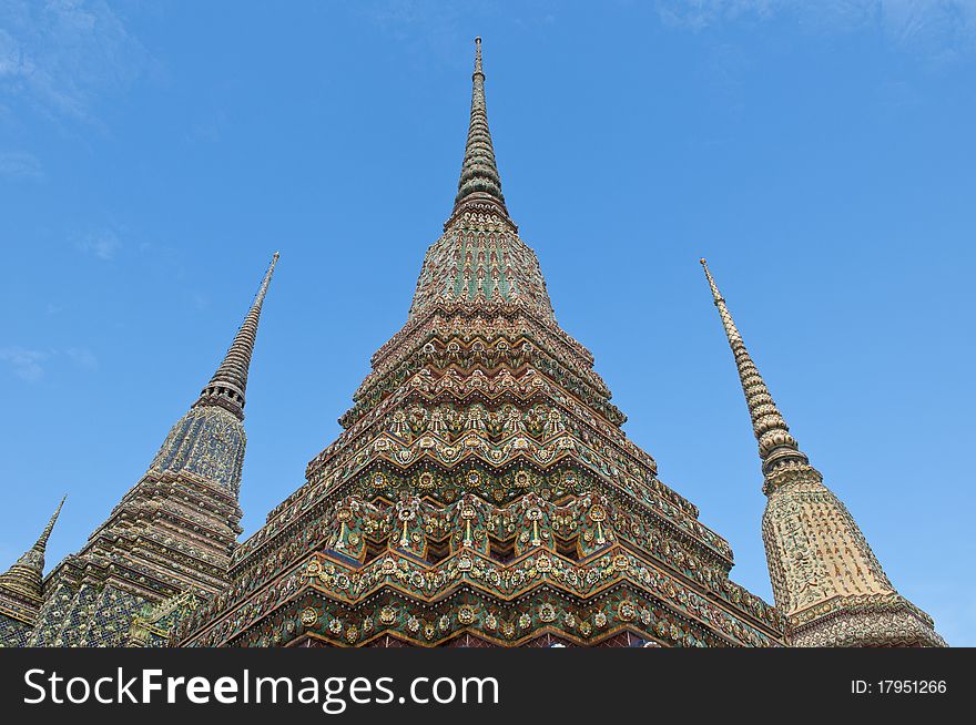 Ancient pagoda at Wat Pho,Bangkok,Thailand