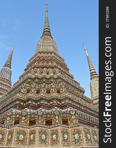 Ancient pagoda at Wat Pho,Bangkok,Thailand