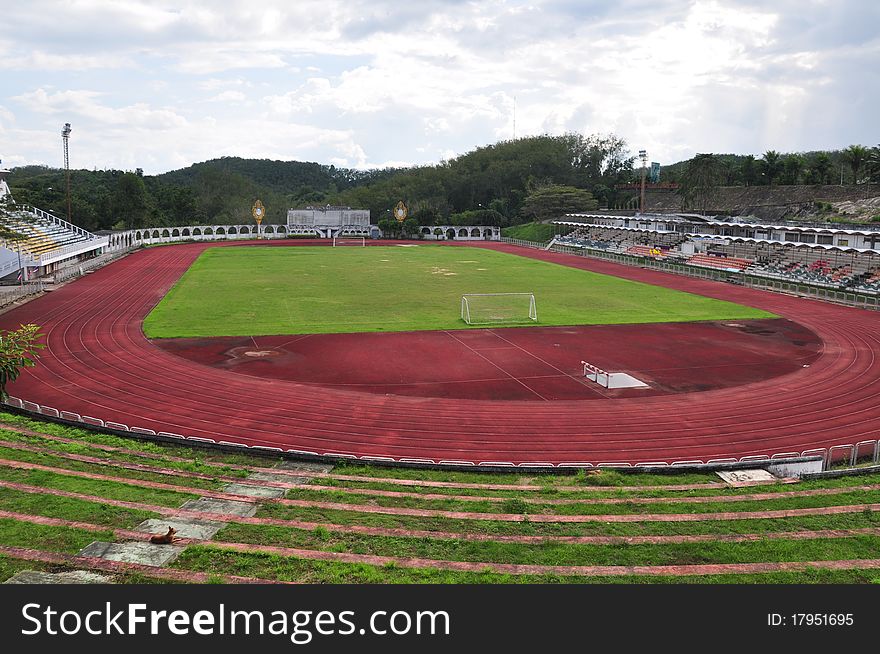 Stadium in the Betong district of Yala Province, Thailand. Stadium in the Betong district of Yala Province, Thailand.