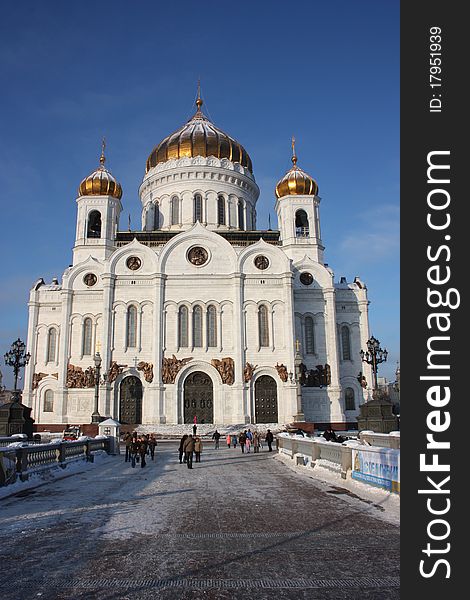 Russia, Moscow. Christ the Saviour Cathedral.