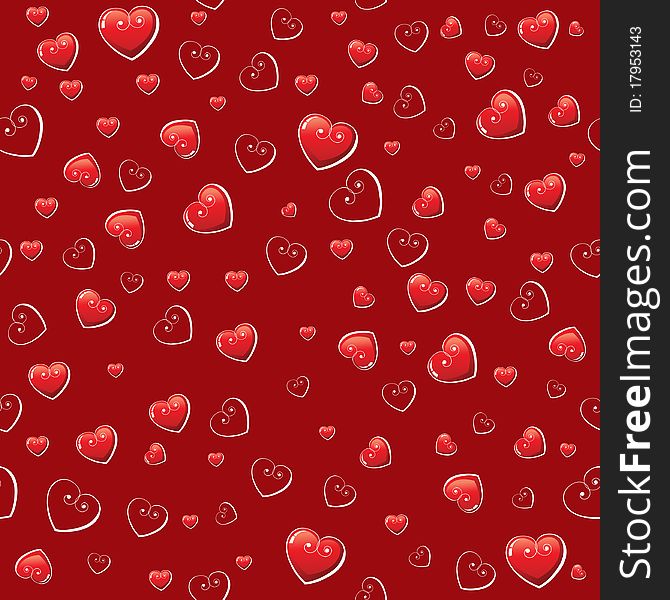 Seamless Valentine's day background with hearts. Seamless Valentine's day background with hearts