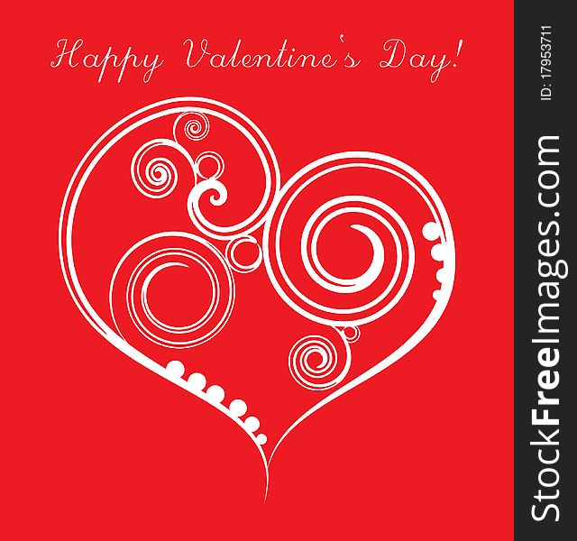 Valentine background with heart and design