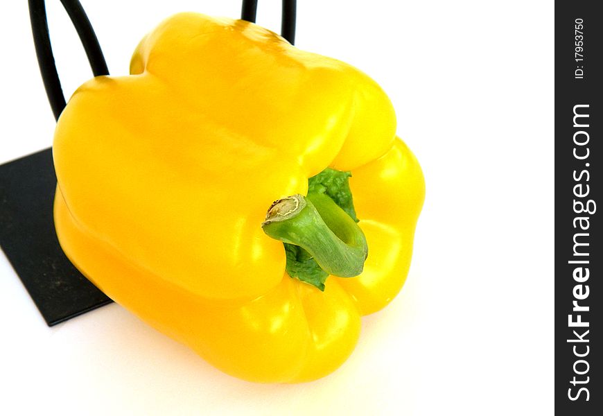 Sweet pepper yellow fragrant healing with green tail