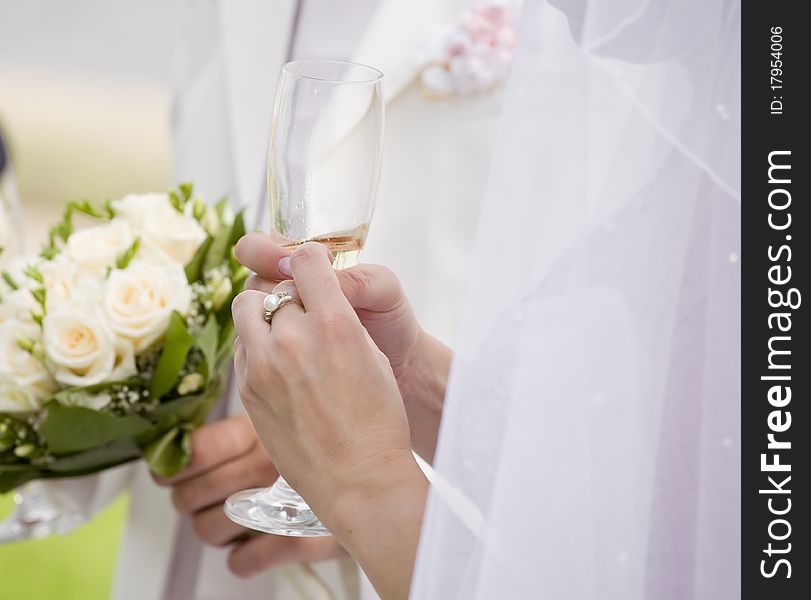 Bride is a bit stressing before mariage ceremony. Bride is a bit stressing before mariage ceremony