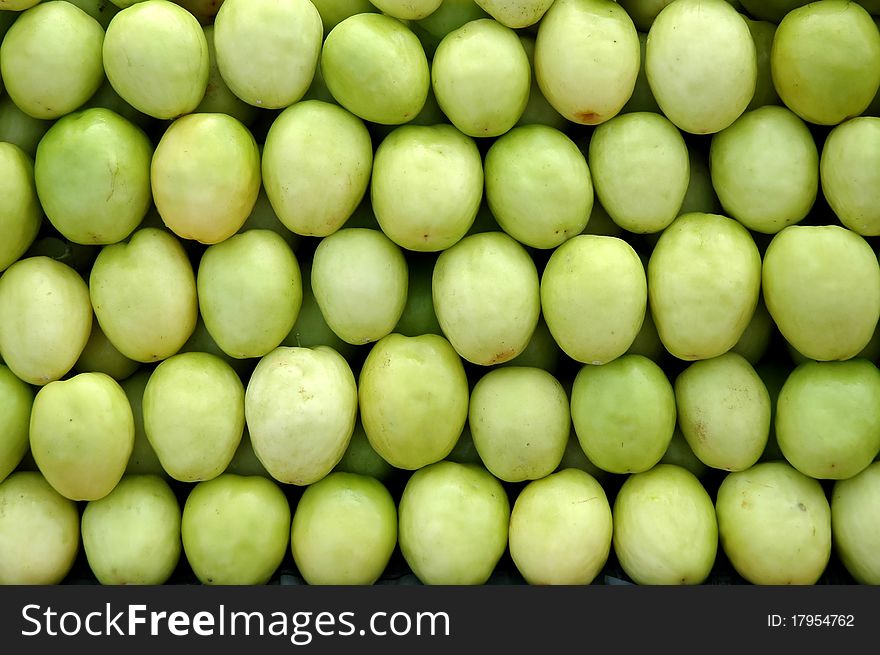 Group of fresh jujubes in market