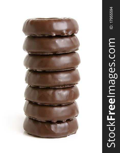 Stack of chocolate rings