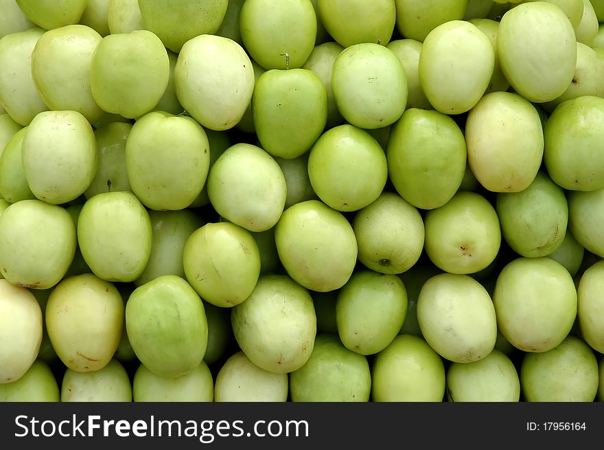 Group of fresh jujubes in market