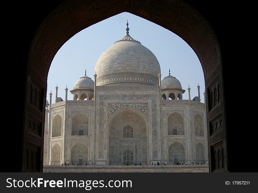 Taj Mahal monument in Agra, India. Taj Mahal monument in Agra, India