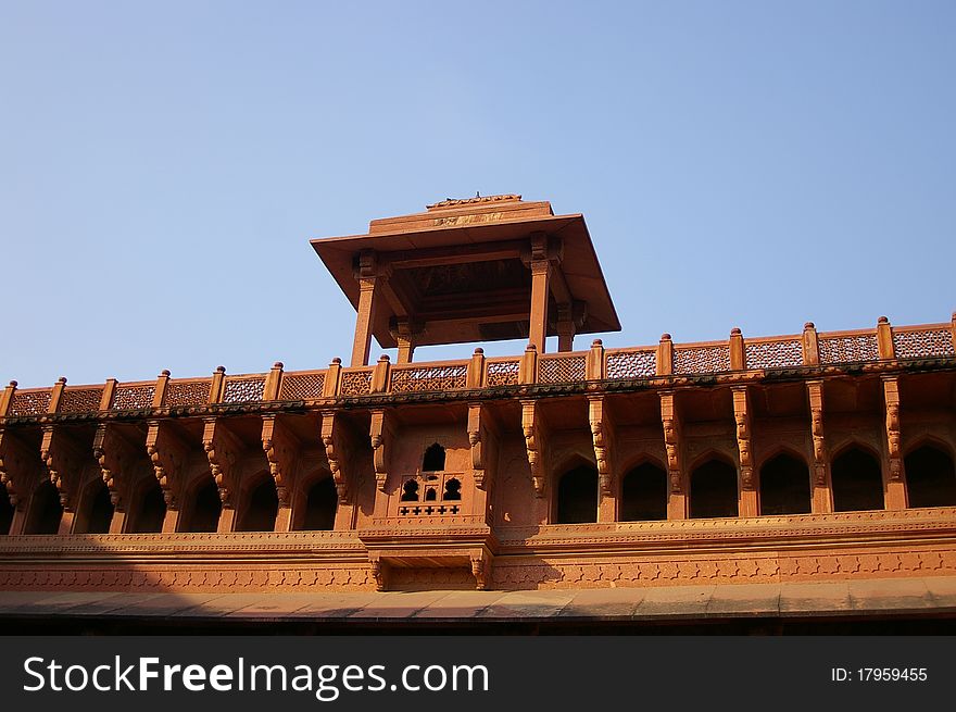 The top of one indian historic building. The top of one indian historic building