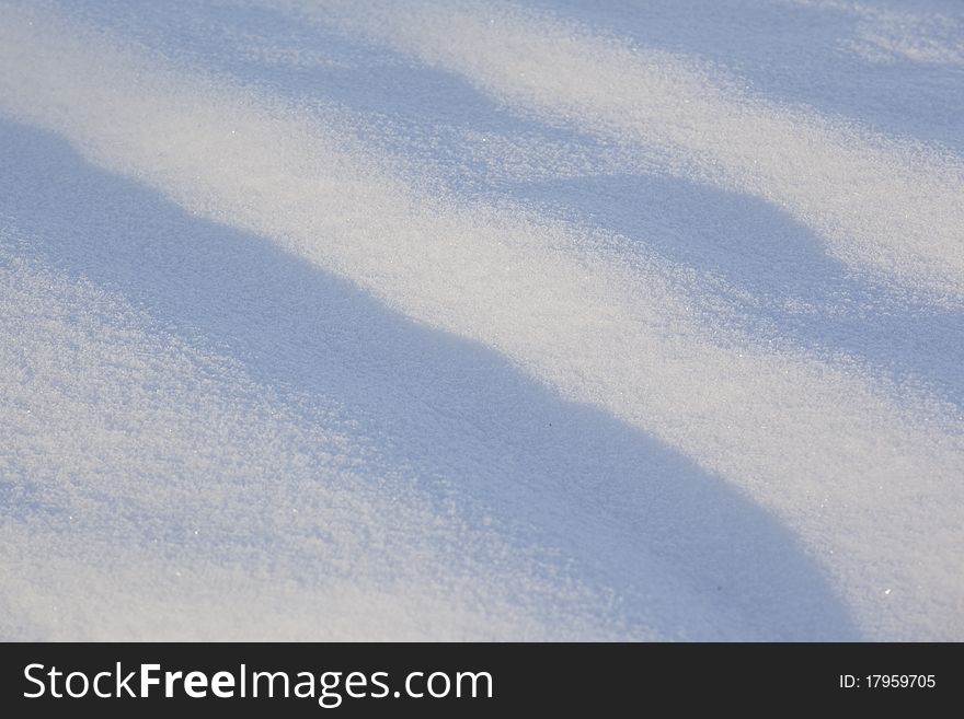 Light and shadow of the surface of snow. Light and shadow of the surface of snow