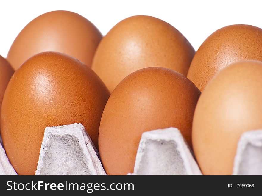 Photo raw eggs, isolated on a white background