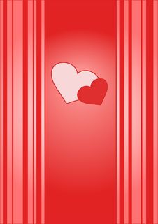 Valentine Card With Stripes Stock Photos Valentine Card With Stripes Stock Photos