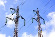 Power Lines And Electric Pylons Royalty Free Stock Image Power Lines And Electric Pylons Royalty Free Stock Image