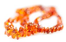 Beautiful Beads From Amber Royalty Free Stock Photography