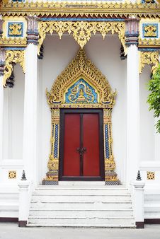 Door  Woodcarving In Thailand Royalty Free Stock Photos