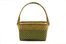 Basket From Bamboo Stock Photography