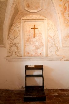 Empty Chapel Bench Royalty Free Stock Photography Empty Chapel Bench Royalty Free Stock Photography