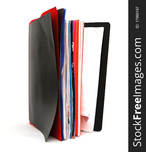 An assignment binder book isolated background