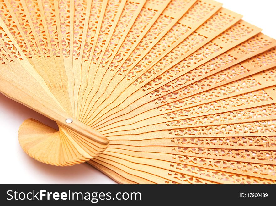 Asian fan isolated on white background