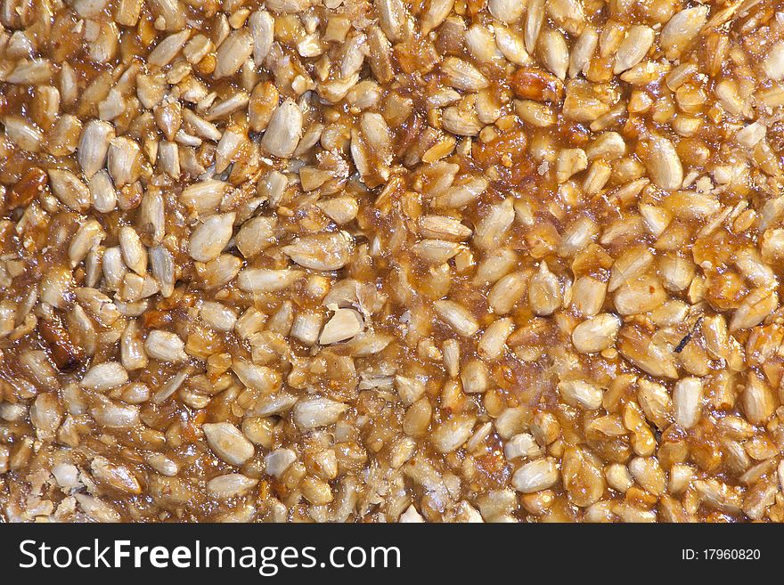 Nuts-and-honey bar made of sunflower seeds