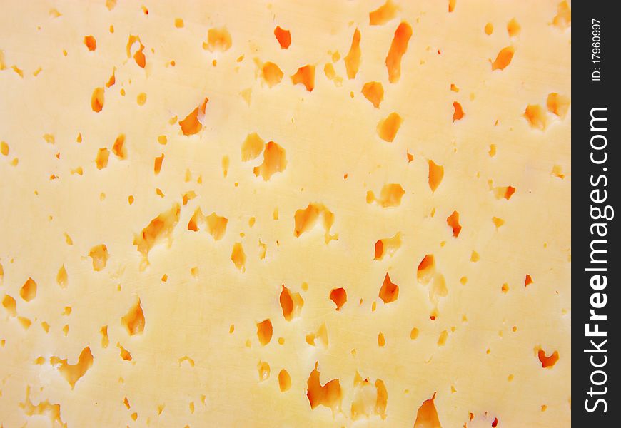 Piece of cheese isolated on a white background