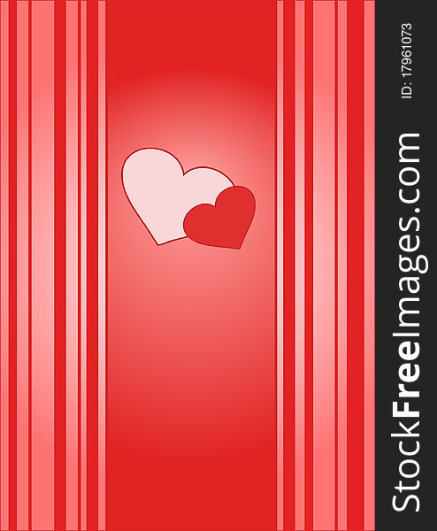 Valentine Card With Stripes