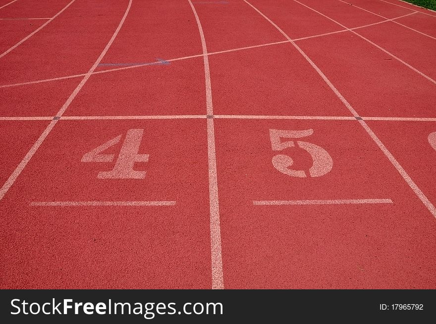 Number 4 and 5 running lane. Number 4 and 5 running lane