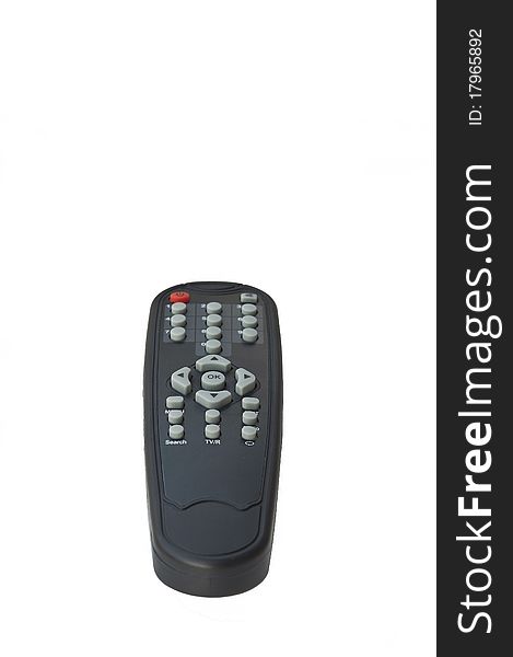 Tv remote control as white isolate background