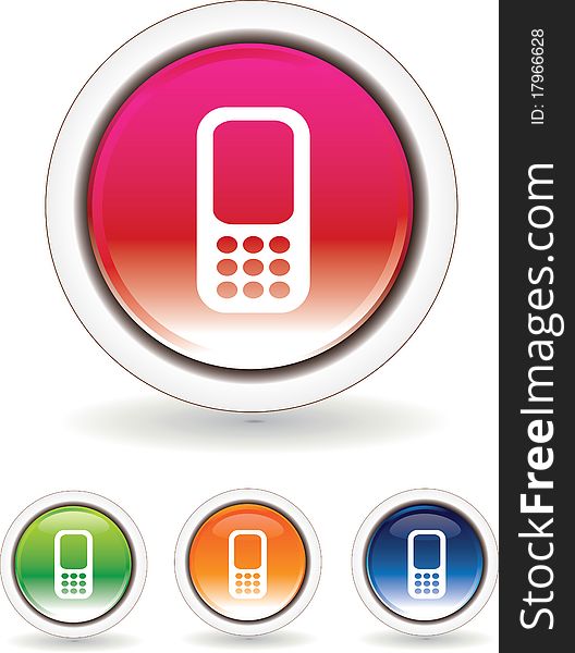 Stock Vector Illustration:
Contact buttons different colors. Stock Vector Illustration:
Contact buttons different colors