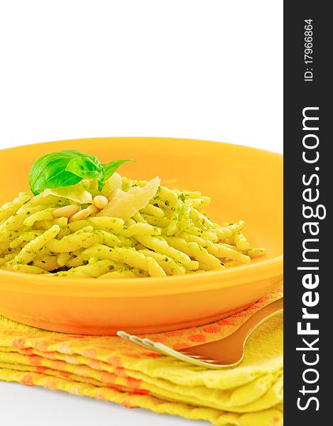 Trofie al Pesto, a classic Italian pasta dish