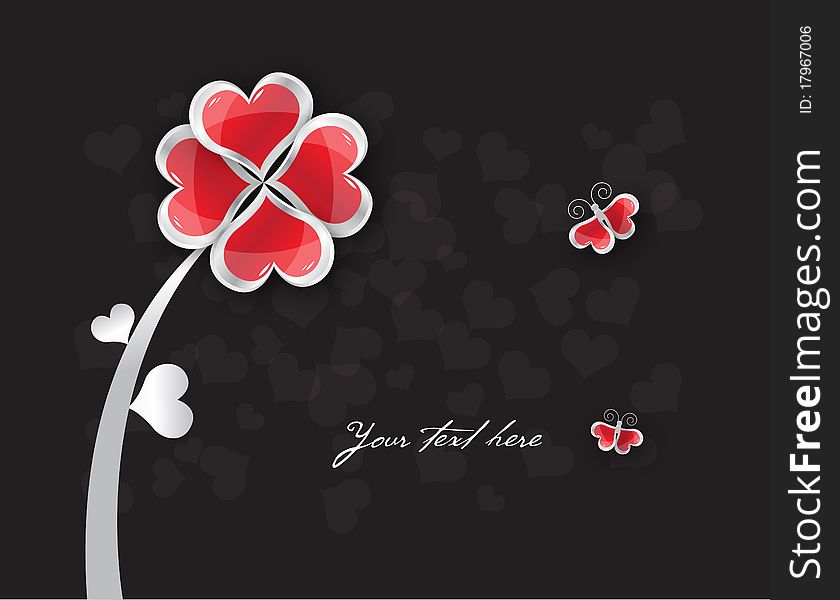 Valentine illustration background with heart shapes. Valentine illustration background with heart shapes