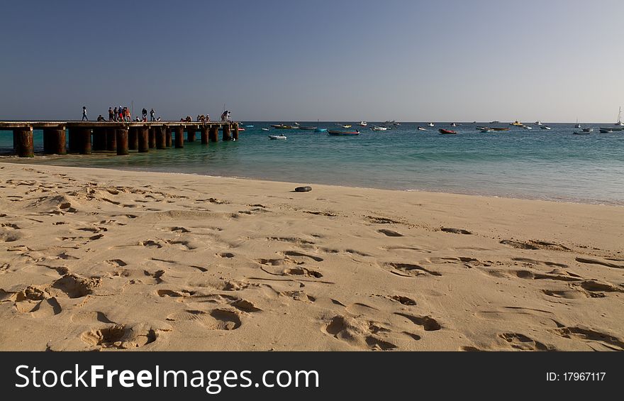 Pier in Santa Maria on Sal