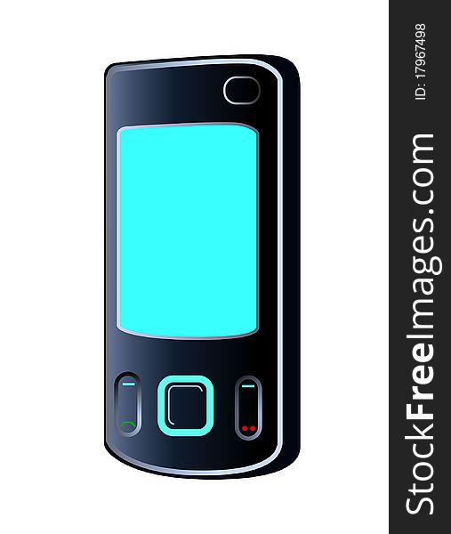 Mobile phone slider, painted in the