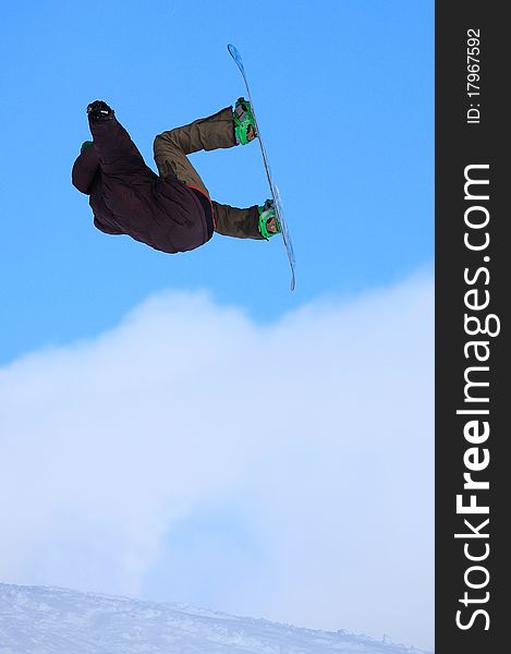 Teenage skier who jump high up in the air. Teenage skier who jump high up in the air