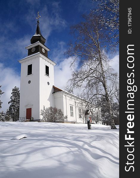 A church in the winter