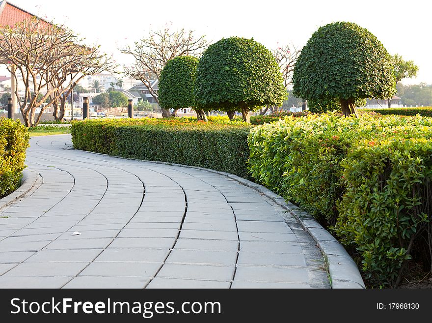 Sidewalk In The Park