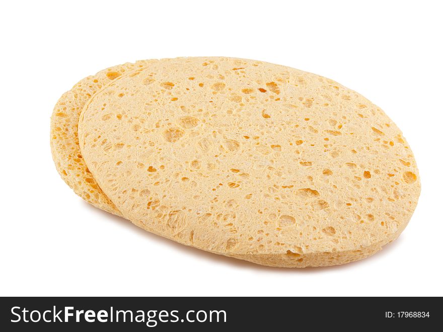 Cosmetic sponge isolated on a white background