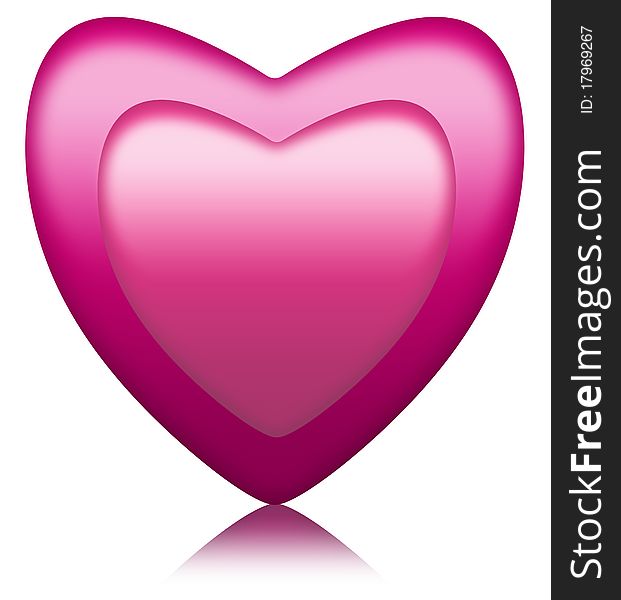 Pink heart inside another