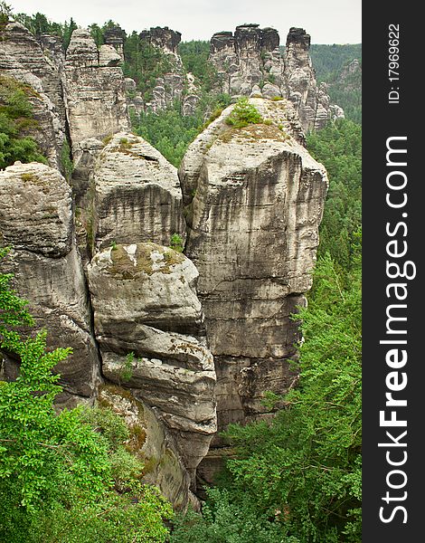 View on rocks in national park